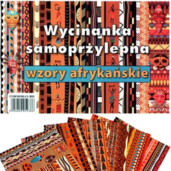 WYCINANKA SAMOPRZYLEPNA PAPIER A4 WZÓR AFRYKAŃSKI