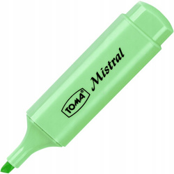 ZAKREŚLACZ BIUROWY SZKOLNY TOMA MISTRAL PISAK ZIELONY PASTELOWY - 3 sztuki