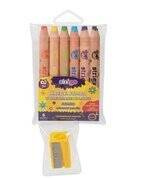 KREDKI OŁÓWKOWE JUMBO GRUBE 6 KOLORÓW STRIGO
