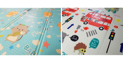 MATA PIANKOWA SKŁADANA DWUSTRONNA KOTKI LONDYN