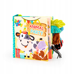 KSIĄŻECZKA SENSORYCZNA MATERIAŁOWA EDUKACYJNA ZWIERZĄTKA NA URODZINACH