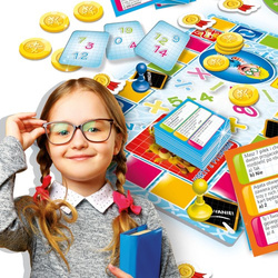 GRA PLANSZOWA EDUKACYJNA QUIZ MATEMATYKA MAŁY GENIUSZ 2 POZIOMY LISCIANI