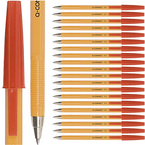 DŁUGOPIS KLASYCZNY Z ZATYCZKĄ 0.4 mm CZERWONY Q-CONNECT - 20 sztuk