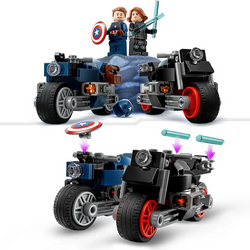 LEGO MARVEL CZARNA WDOWA I KAPITAN AMERYKA NA MOTOCYKLACH 76260