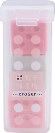 GUMKA DO ŚCIERANIA MAZANIA SZKOLNA KOSTKA DO GRY TOCHAIN 3 sztuki W ETUI