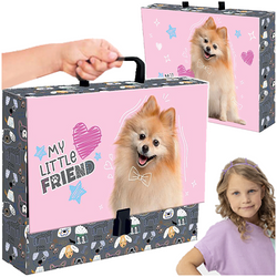 TECZKA Z RĄCZKĄ GRUBA TWARDA XL A4 MY LITTLE FRIEND SWEET POMERANIAN PIESEK