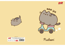 ZESZYT A5 W KRATKĘ 60 KARTEK LAMINOWANY UNIPAP MAJEWSKI PUSHEEN KOTEK