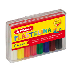 PLASTELINA SZKOLNA W LASECZKACH 8 INTENSYWNYCH KOLORÓW W ETUI HERLITZ