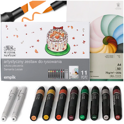 ZESTAW ARTYSTYCZNY DO RYSOWANIA SZTUKA PIECZENIA SAMANTA LESIAK WINSOR