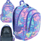 PLECAK SZKOLNY 3-KOMOROWY ST.RIGHT BP-26 PASTEL SNAKE OMBRE PASTELOWY WĄŻ