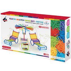 KREATYWNE KLOCKI MAŁYCH GENIUSZY PATYKI KONSTRUKCYJNE SŁOMKI 360 EL. ASKATO