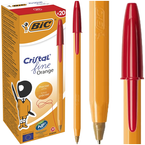 DŁUGOPIS BIC ORANGE FINE 0,8mm Z ZATYCZKĄ ORYGINALNY CZERWONY - 20 sztuk