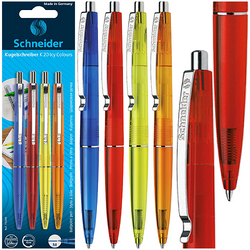DŁUGOPIS AUTOMATYCZNY SCHNEIDER K20 ICY 4 SZTUKI TUSZ NIEBIESKI OLEJOWY