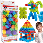 KLOCKI MAŁYCH GENIUSZY KONSTRUKCYJNE EDUKACYJNE ŚRUBKI 65 ELEMENTÓW ASKATO