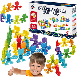 KLOCKI MAŁYCH GENIUSZY EDUKACYJNE KOLOROWE LICZMANY NAUKA LICZENIA ASKATO