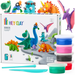 HEY CLAY MASA PLASTYCZNA KREATYWNA 15 PUSZEK APLIKACJA T-REX DINOZAURY