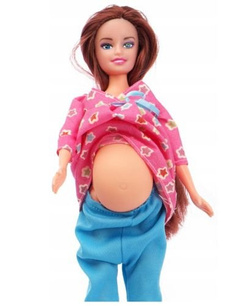 LALKA NATALIA W CIĄŻY MAMA I BOBAS NIEMOWLĘ DLA DZIEWCZYNEK 29 CM ARTYK
