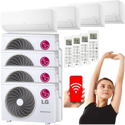 KLIMATYZATOR ŚCIENNY LG STANDARD 2 2,5kW WiFi COMFORT AIR NAWIEW 4D - 4 szt