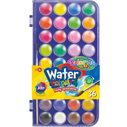 FARBY AKWARELOWE 36 K PĘDZELEK - COLORINO KIDS