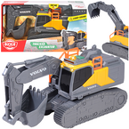 KOPARKA CIĘŻARÓWKA VOLVO POJAZD BUDOWLANY ŚWIATŁO DŹWIĘK RUCHOME ELEMENTY