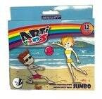 FLAMASTRY PĘDZELKOWE JUMBO 12 KOLORÓW KIDS GRANIT