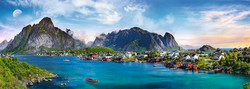 PUZZLE 500 PANORAMICZNE ARCHIPELAG LOFOTY NORWEGIA UKŁADANKA TREFL 29500