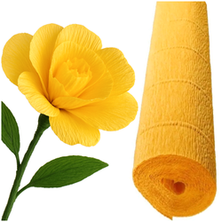 KREPINA WŁOSKA 17E/5 BIBUŁA MARSZCZONA 50x250cm 180g ŻÓŁTA SŁONECZNA