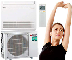 KLIMATYZACJA MITSUBISHI PRZYPODŁOGOWA 2,5kW 30m2