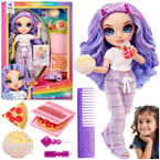 RAINBOW HIGH JUNIOR LALKA VIOLET WILLOW W PIŻAMIE PYJAMA PARTY AKCESORIA
