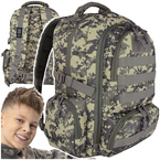 PLECAK SZKOLNY 4-KOMOROWY MAJEWSKI ST.RIGHT GREY DIGITAL CAMO MORO