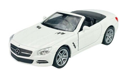 MERCEDES-BENZ SL 500 2012 BIAŁY METALOWY SAMOCHÓD KOLEKCJONERSKI WELLY 1:34