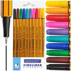 CIENKOPISY MAZAKI PISAKI ZESTAW 10 KOLORÓW W ETUI FINELINER GRANIT C970