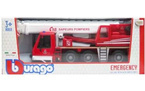 WÓZ STRAŻACKI DŹWIG METALOWY STRAŻ POŻARNA MODEL BBURAGO 1/50