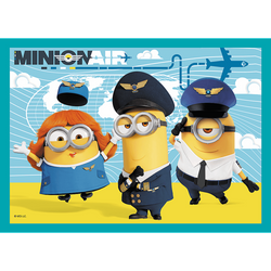 PUZZLE 4W1 WESOŁY ŚWIAT MINIONKÓW MINIONKI - TREFL