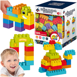 KLOCKI KONSTRUKCYJNE MAŁYCH GENIUSZY UKŁADANKA KREATYWNA 120 EL. ASKATO