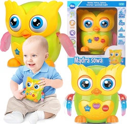 ZABAWKA INTERAKTYWNA MĄDRA SOWA EDUKACYJNA OPOWIADA WIERSZYKI BAJKI PL