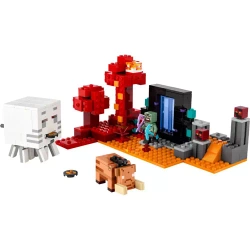 LEGO MINECRAFT ZASADZKA W PORTALU DO NETHERU KLOCKI FIGURKI 352 EL. 21255