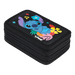 PIÓRNIK SZKOLNY Z WYPOSAŻENIEM POTRÓJNY ST.MAJEWSKI STITCH BLACK ALOHA