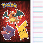 ZESZYT SZKOLNY A5 3 LINIA 16 KARTEK POKEMON PIKACHU LAMINOWANY MAJEWSKI