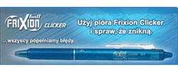 DŁUGOPIS ŚCIERALNY PIÓRO KULKOWE PILOT FRIXION CLICKER 0.7mm NIEB. - 2 szt.