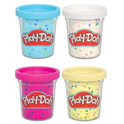 PLAY-DOH CIASTOLINA KONFETTI MASA PLASTYCZNA Z DROBINAKMI 4 SŁOICZKI HASBRO