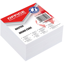 BLOCZEK KARTECZKI NIEKLEJONE BIAŁE OFFICE PRODUCTS KOSTKA BIUROWA 85x85mm