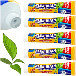 KLEJ SZKOLNY BIAŁY W TUBIE 45ml O ZAPACHU ZIELONEJ HERBATY ASTRA - 5 sztuk