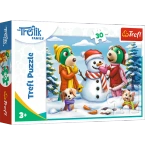PUZZLE 30 ELEMENTÓW ZIMOWE ZABAWY TREFLIKÓW RODZINA TREFLIKÓW 18300 TREFL