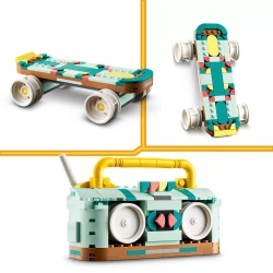 LEGO CREATOR 3w1 WROTKA W STYLU RETRO BOOMBOX DESKOROLKA 342 EL. 31148