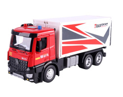 CIĘŻARÓWKA TRANSPORTOWA METALOWA TIR OTWIERANA NACZEPA ŚWIATŁO DŹWIĘK