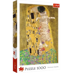 PUZZLE 1000 ELEMENTÓW PURRFEKCYJNY POCAŁUNEK KOT UKŁADANKA TREFL 10957