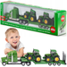 CIĘŻARÓWKA Z NACZEPĄ Z TRAKTORAMI TRAKTOR JOHN DEERE METALOWY 1837 SIKU