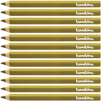 KREDKA BAMBINO TRÓJKĄTNA W DREWNIANEJ OPRAWIE GRUBA JUMBO ZŁOTA - 12 sztuk