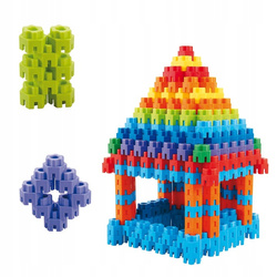 KLOCKI MAŁYCH GENIUSZY KONSTRUKCYJNE EDUKACYJNE ŚRUBKI 65 ELEMENTÓW ASKATO